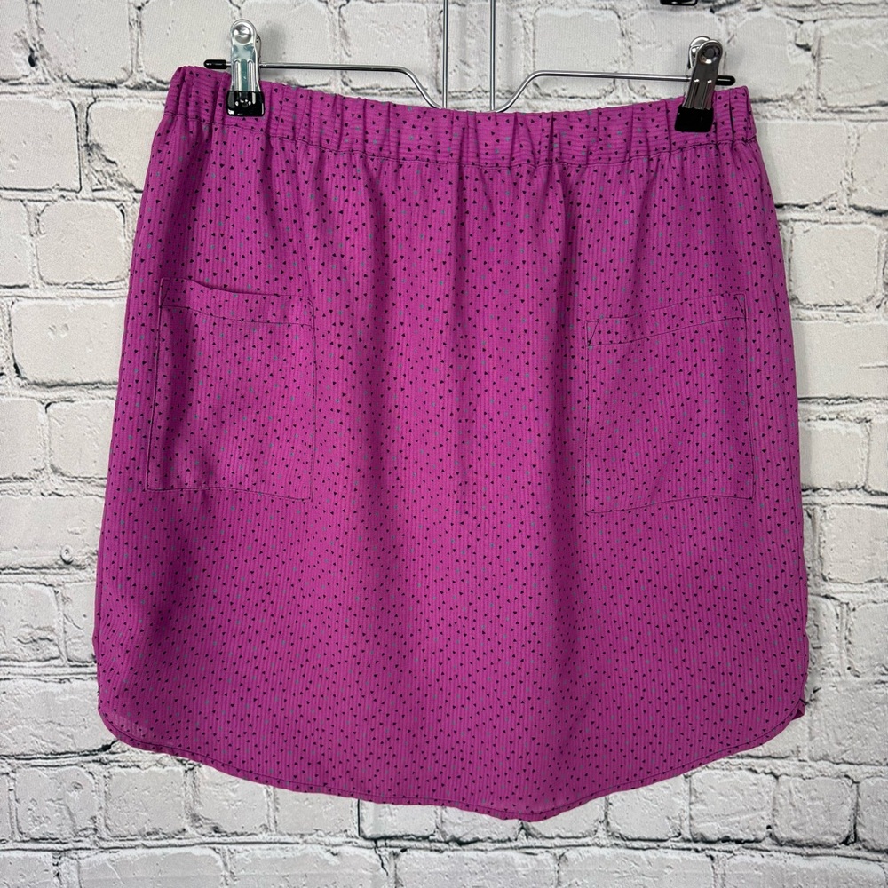 I Heart Ronson Purple Pink Triangle Geometric Playful Mini Skirt Size Small